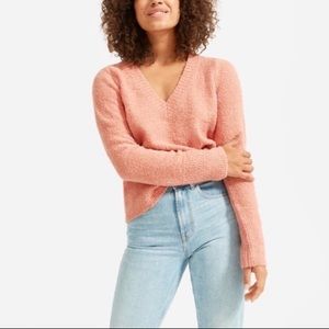 teddy v-neck sweater, alpaca